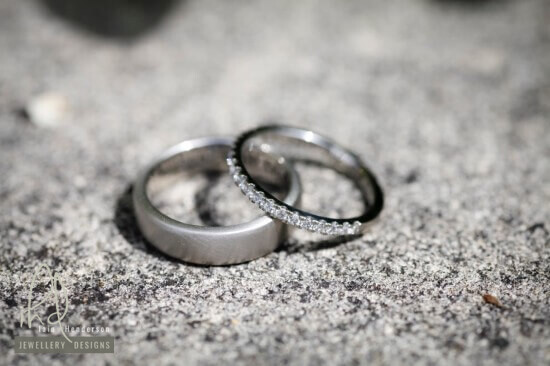 Platinum matching wedding rings