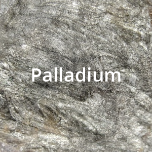 Palladium raw metal material